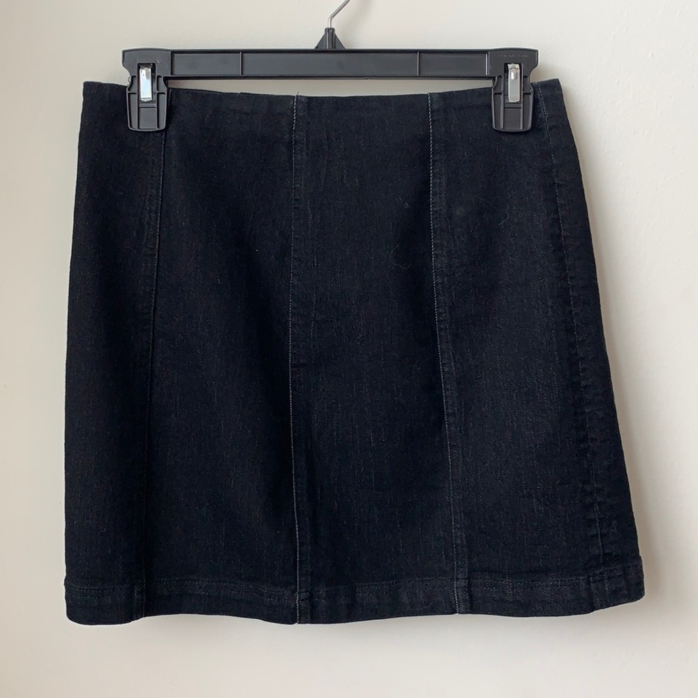 Black jean skirt